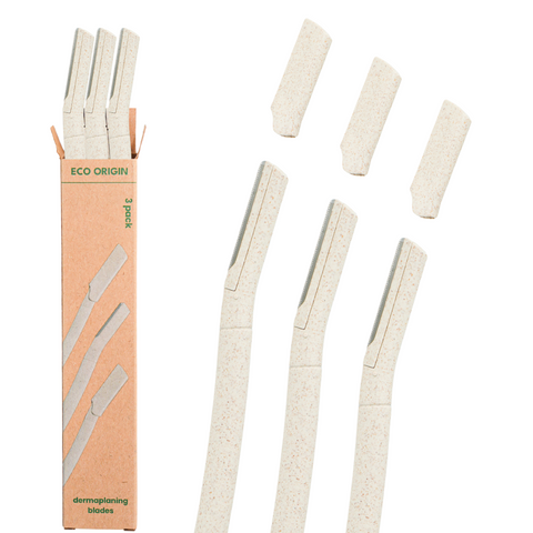 Wheat Straw Face Razor for Women 3 Pack - White Wheat Straw Face Razor for Women 3 Pack - White