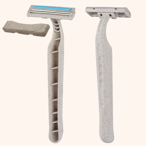 Wheat Straw Disposable Razors - Pack of 5 or 10 Wheat Straw Disposable Razors - Pack of 5 or 10