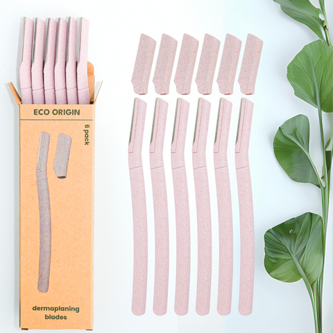 Wheat Straw Face Razor for Women 3 Pack - Pink Wheat Straw Face Razor for Women 3 Pack - Pink