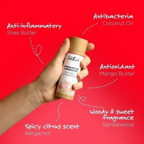 Sandalwood & Bergamot Natural Deodorant Stick Sandalwood & Bergamot Natural Deodorant Stick