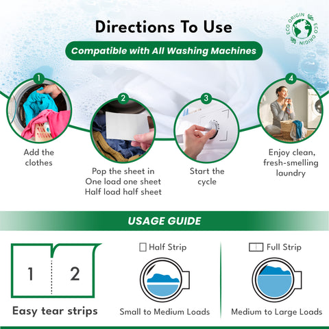 Laundry Detergent Sheet Strips - Ultra-Concentrated Non Bio Non Liquid Detergent Sheet - Fresh Linen Scent Machine & Hand Washing - Naturally Derived Stain Remover Replacing Washing Liquid - 64 Loads Laundry Detergent Sheet Strips - Ultra-Concentrated Non Bio Non Liquid Detergent Sheet - Fresh Linen Scent Machine & Hand Washing - Naturally Derived Stain Remover Replacing Washing Liquid - 64 Loads
