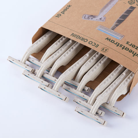 Wheat Straw Disposable Razors - Pack of 5 or 10 Wheat Straw Disposable Razors - Pack of 5 or 10