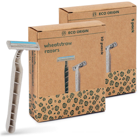 Wheat Straw Disposable Razors - Pack of 5 or 10