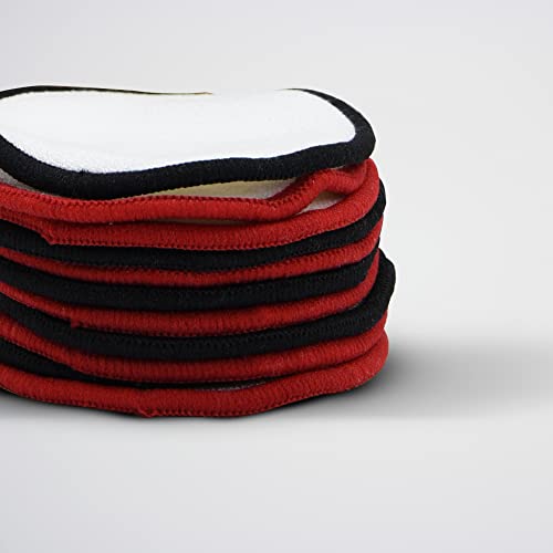 Bamboo Cotton Pads For Face - Red & Black