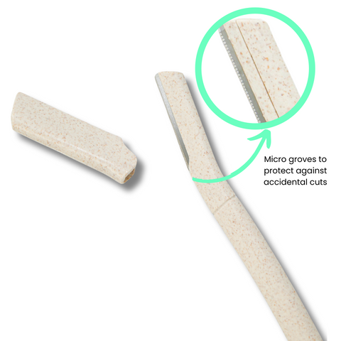 Wheat Straw Face Razor for Women 3 Pack - White