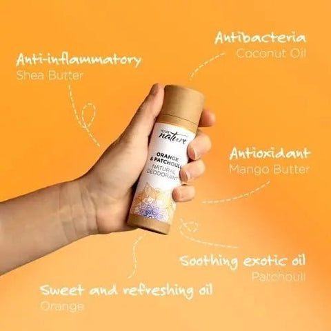 Orange Patchouli Natural Deodorant Stick