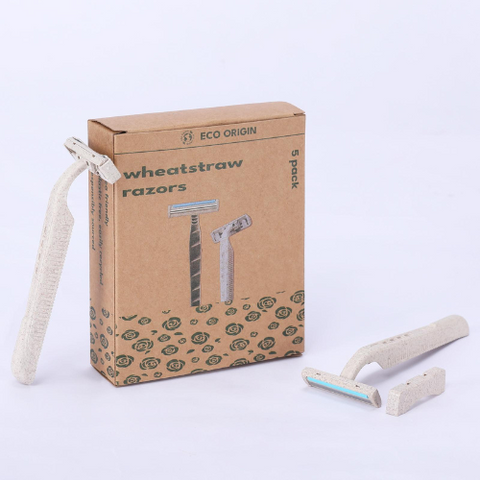 Wheat Straw Disposable Safety Razors for Men and Women - 10 Pack